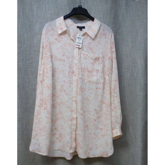 Alfani Plus Size Printed Utility Tunic, Coral Baby Breath, Sz. 3X - Picture 12 of 12